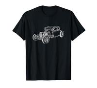 Hot Rod Classic Coupe Outline Rustbucket Rat Race T-Shirt