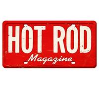 HOT Rod Magazine License Plate Metal Tin Sign Wall Art Decor Living Room Vintage Art Coffee Bar Signs Home Decor Gifts Decoration 12 x 6 Inches