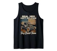 Hot Rod, Real Men Dont Buy Cars, Vintage Patriotic Rat Rod Tank Top