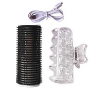 Hot Rollers Curlers - Self Adhesive Hair Rollers | Bangs Iron & Portable Curling Tools | Easily Create Flawless & Natural Hair Curls