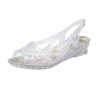 Hot Sandals for Women, Teen Slippers for Girls, Beach Sandals, Girls Sandals for Women, Jelly Shoes, Platform Sandals, White, 8 UK