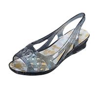 Hot Sandals for Women, Teen Slippers for Girls, Beach Sandals, Girls Sandals for Women, Jelly Shoes, Platform Sandals, gray, 6 UK