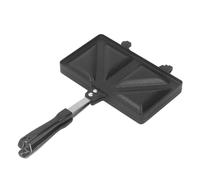 Hot Sandwich Maker, Double Sided Sandwich Baking Pan Aluminum Alloy Hot Dog Toaster for Breakfast, Egg Panini Press (Black)