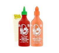 Hot Sauce Bundle with Sriracha Hot Chilli Sauce and Sriracha Mayonnaise (455ml Each) with Intrinsic Treats Shopping List Card