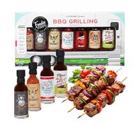 Hot Sauce Gift Set for Mens Gifts - Bold, Tasty Airstream BBQ Grilling Chilli Sauce 7pk Samplers for BBQ Party Food Hot Dogs. Great Christmas Gifts for Men, Stocking Fillers also Birthday Gifts