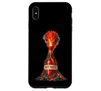 Hot Sauce Lava Fire Fiery Volcano Eruption BBQ Wings Lovers Case for iPhone XS Max