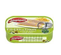 Hot sauce tuna fillets extra virgin olive oil 1/6 115g - ( Unit Price ) - Saupiquet filets thon huile olive vierge extra 1/6 115g