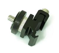 Hot Shoe and Cold Mount Adapter with 1/4" Screw and Locking Nut, Replaces Lost Camera for Light Microphone