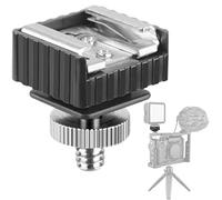 Hot Shoe Mount Adapter to 1/4" Screw Cold Shoe Mount Bracket with 1/4"-20 Male Tripod Screw Adapter for Light Stand, Flash Holder, Umbrella Bracket, Ballhead