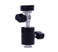 Hot Shoe Mount Speedlite Holder Flash Support Photo Studio Umbrella Bracket, Bottom with Removable Cold Foot, Suitable for Speedlight Flash Trigger with Cold Foot & Studio Light Stand Tripod Head