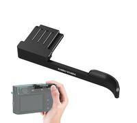Hot Shoe Thumb Up Rest Hand Grip | Thumb Rest Up Hand Grip Aluminum Alloy,Anti-Scratch Silicone Pad, Camera Accessories, Black/Silver
