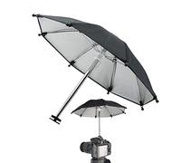 Hot Shoe Umbrella Sun Protection Rain Cover Universal Camera Rain Cover Mounted Rainproof for SLR Cameras DSLR, Black, 1 Piece