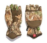 HOT SHOT Men's Camo Cyclone Stormproof Pop-Top Mittens - Realtree Edge Outdoor Hunting Camouflage