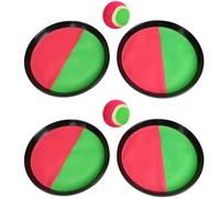 Hot Shots Deluxe Catch Ball Set - 4 Velcro Paddles & 2 Balls | Classic Throw & Catch Game for Garden, Beach or Park | Waterproof, Durable, Adjustable Straps | Ages 3+