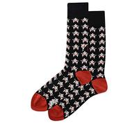 Hot Sox Men's Crew, Sumo Pattern (Black), 4.5-12 UK