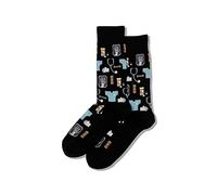 Hot Sox Men's Fun Occupation & Dad Crew Socks-1 Pair Pack-Cool & Funny Father's Day Novelty Gifts Dress, Medical (Black), 4.5-12 UK