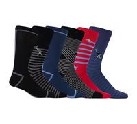 Hot Sox Men's Fun Pattern and Solid Crew Socks - 1 Pair Pack - Cool & Classic Novelty Fashion Design Socks, Patterns (6 Pairs), 4.5-12 UK