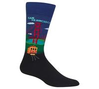 Hot Sox Mens Golden Gate Bridge Casual Sock, 10-13, Dark Blue