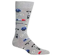 Hot Sox Police Crew Socks, 1 Pair, Sweatshirt Heather Grey, Men's 6-12.5