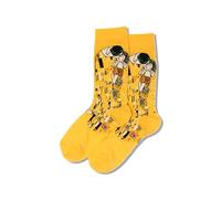 Hot Sox Women's Fun Famous Paintings Crew Socks-1 Pair Pack-Cool & Artistic Novelty Art Gifts Hosiery, The Kiss (Sunflower), 3.5-9 UK