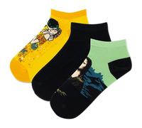 Hot Sox Women's Fun Famous Paintings Low Cut Socks-3 Pair Pack-Cool & Artistic Gifts Davinci/Klimt, Green, 4-10