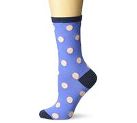 Hot Sox Women's Novelty Geometric Pattern Crew Socks Casual, Large Polka Dots (Periwinkle), Shoe Size: 2-8 UK