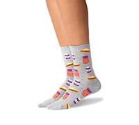 Hot Sox Women's Peanut Butter And Jelly Socks, Sweatshirt Grey, Medium