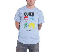 Queen T Shirt Hot Space Album Band Logo Official Light Blue S