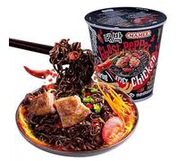 Hot & Spicy Ghost Pepper Noodles Spicy Hot Ramen Instant Noodles Dry mixed noodles Super spicy Packaging black noodle (1 pack)