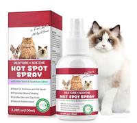 Hot Spot Itch Relief Spray - Anti-Itch Hot Spot Treatment, Pet Wound Care Spray for Skin Itchy, Irritated Skin, Allergy, Rashes, Moisturiser for Dry Skin & Itchy Ears, Skin Soother - 100ML (Cats)
