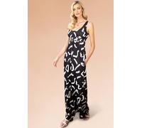 Hot Squash Empire Waist Maxi Dress In Black Black 10