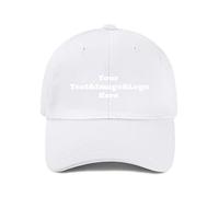 Hot Stamping for Unique Baseball Cap Designs Your Text&Image&Logo Here Baseball Hats for Men Women White