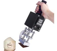 Hot Stamping Machine, Handheld Stamper Heat Press Equipment with Removable Heating Plate, Replaceable Mold, Digital Temperature Display for Leather