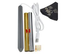 Hot Stamping Pen - USB Heat Foil Transfer Tool, 4 Interchangeable Tips, Gold Silver Foil Rolls | Versatile Quill Embossing Pen Scrapbook Journaling Drawing Cardmaking Leatherworking Adults Teens