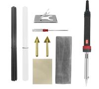 Hot Staples Welder Tool 60W Car Bumper Repair Type Electric Soldering Iron, Home Leather Ironing Tools Welding Rod/Wire Mesh(Set3)