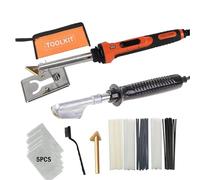Hot Staples Welder Tool Car Bumper Repair Soldering Iron Plastic Welding Kit Leather Ironing Tool Smoothing Belt PP Stick(C)