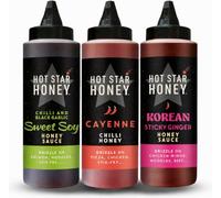Hot Star Honey Asian Sauce Gift Set - Sweet Soy Cayenne BBQ - 1030g