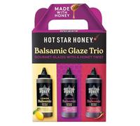Hot Star Honey Balsamic Glaze Gift Set - Handcrafted Rich & Tangy Balsamic Honey Glazes - Perfect for Salads, Pizza & Pasta - 100% Natural, No Additives - Made in UK - 985g
