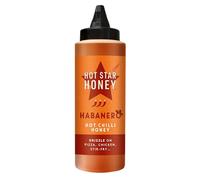 Hot Star Honey Habanero Hot Chilli Honey - Premium Sweet Habanero Chilli Honey - 100% Natural, No Additives - Perfect Drizzle for Pizza, Chicken, BBQ, Wings & Stir-Fry - Made in UK - 325g