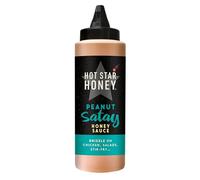 Hot Star Honey Peanut Satay Sauce | Hand Crafted Spicy Honey Sauce | Satay Honey Perfect for Chicken, Pizza, Pasta, Steak and Noodles, 290g Bottle