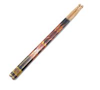 Hot Sticks 7A Wood Tip Artisticks Flaming Skull