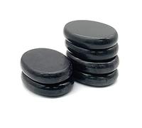 Hot Stones for Massage, 6 Pcs Hot Basalt Stone Massage Hot Rock Stones Set (2.36x3.15in), Heat Stones for Professional or Home Spa, Relaxing, Healing, Pain Relief