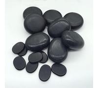 Hot Stones Massage Set, 16 Pcs Professional Hot Stone Massage Kit - 8 Small, 4 Medium, 4 Large Black Basalt Stones for Full Body Therapy, Deep Tissue Muscle Relief on Back, Legs, Feet