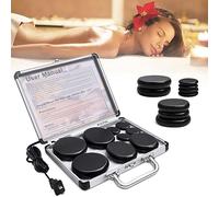Hot Stones Massage Warmer Kit, 9Pcs Hot Stones Massage Set Portable Hot Stone with Heater, Hot Rocks Basalt Massage Stones for Home Spa Warming Therapy Relaxing