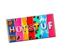 Hot stuf Chocolate Bar Wrapper Novelty Gift Present Funny Rude Adult Insulting for Birthday Christmas Xmas Valentines (#1139) (with chocolate bar)
