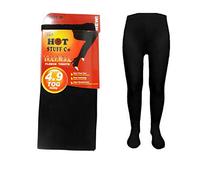 HOT STUFF C Ladies Women's Winter Warming Fleece Lined Thick Thermal Full Foot Tights 4.9Tog S-2XL (X-LARGE)