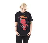 Vanilla Underground Hot Stuff Unisex Black Hot Stuff T-Shirt Short Sleeved T-Shirt (Large)