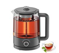 Hot Tea Machines, 600W Fully Automatic Thickened Glass Electric Tea Pot, 1.2L Multifunctional Stainless Steel Electric Kettle, 4-Speed Adjustment, Steam Delicate Spray, for Home/Office