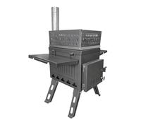 Hot Tent Stove Camping Folding Wood Charcoal Firewood Outdoor Fishing Heating Stove Multifunction Portable Sauna Tent Stoves(Black)