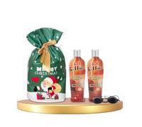 Hot Tottie Sunbed Tanning Lotion 250ml x2 + Tanning Goggles - Christmas Bag Indoor Tan Enhancer for Deep, Radiant Colour and Smooth Hydrated Skin